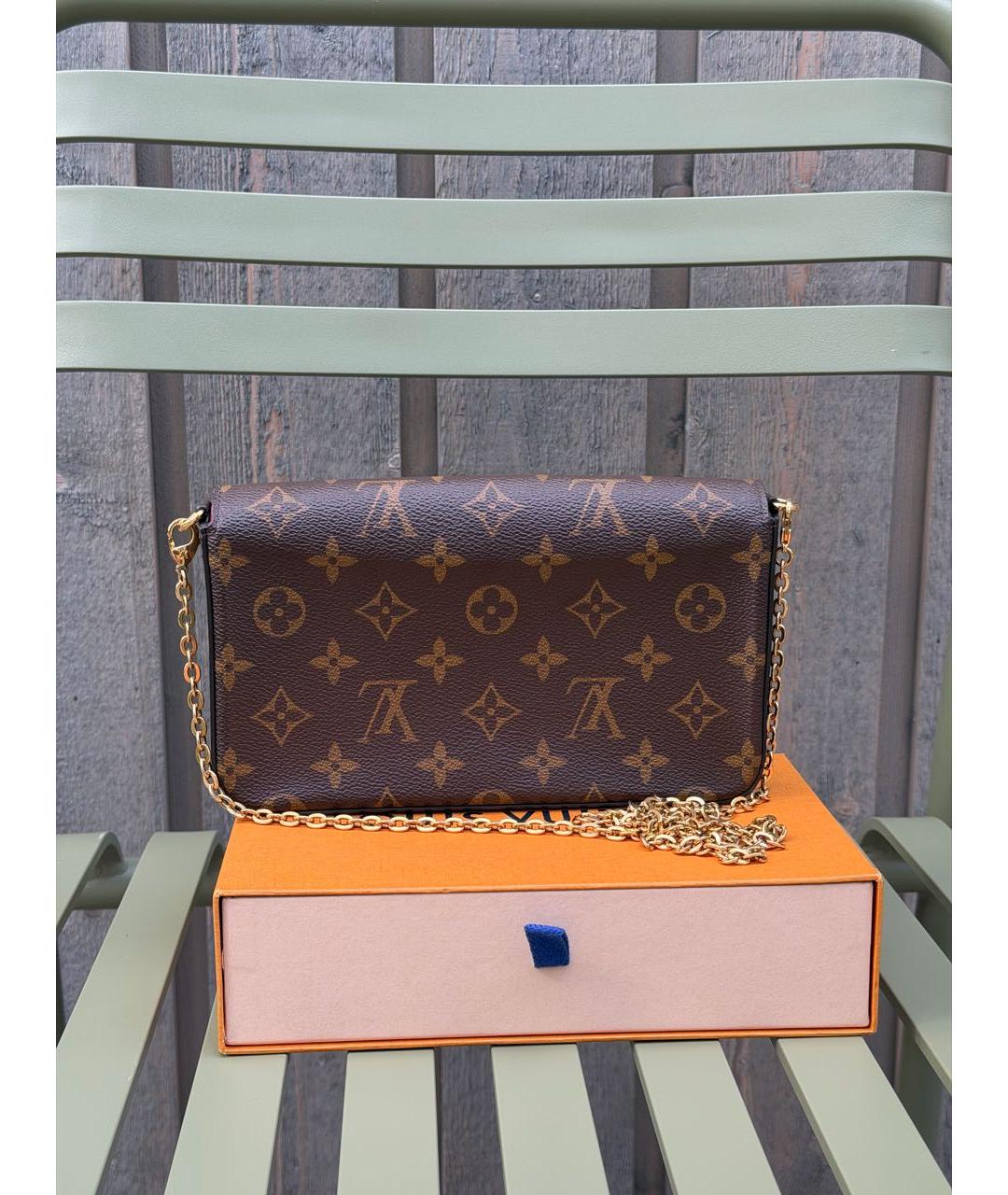 LOUIS VUITTON Коричневая сумка через плечо из искусственной кожи, фото 3