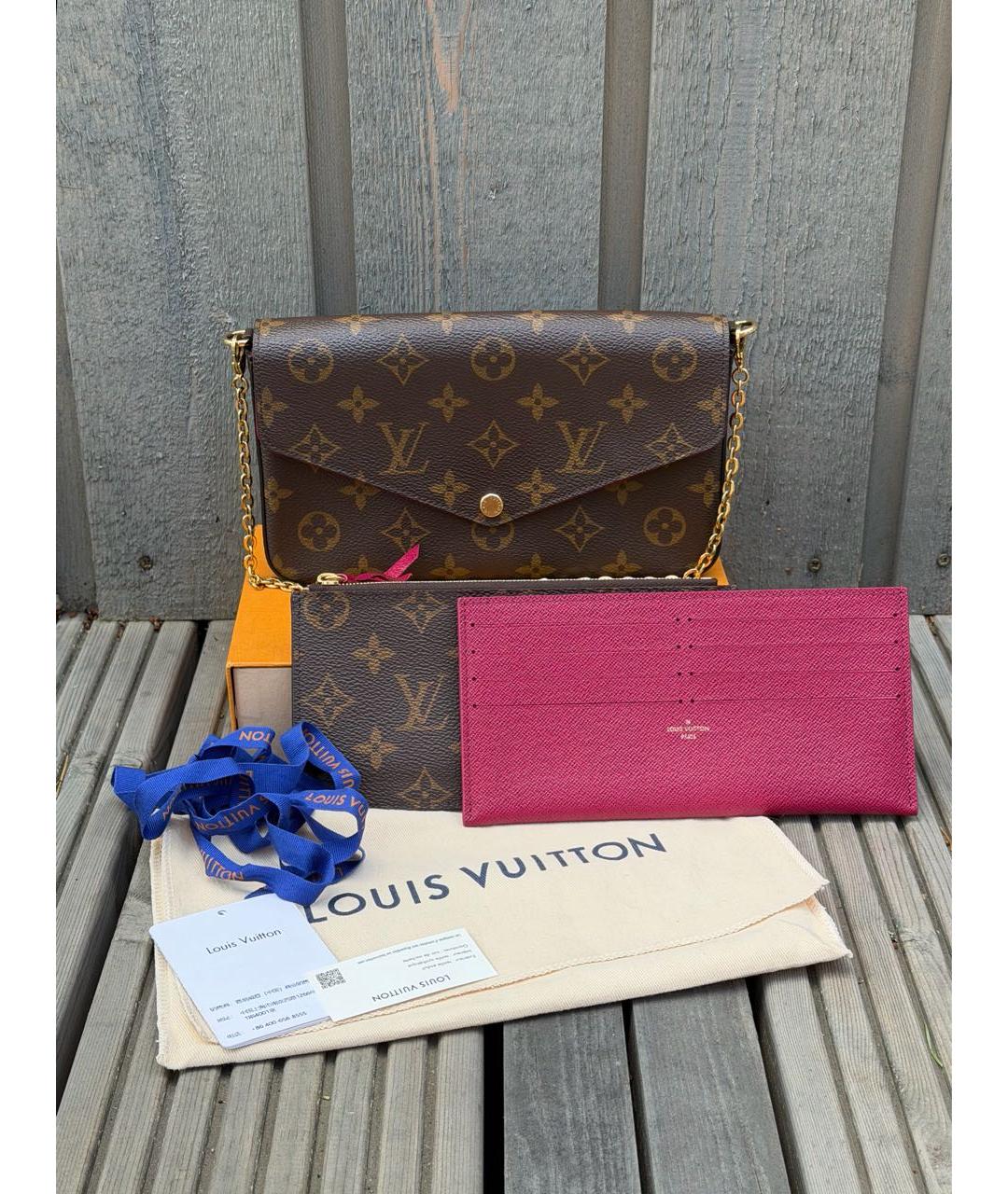 LOUIS VUITTON Коричневая сумка через плечо из искусственной кожи, фото 2
