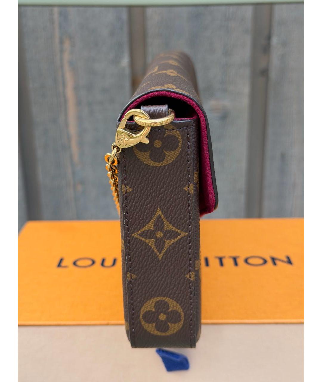 LOUIS VUITTON Коричневая сумка через плечо из искусственной кожи, фото 7