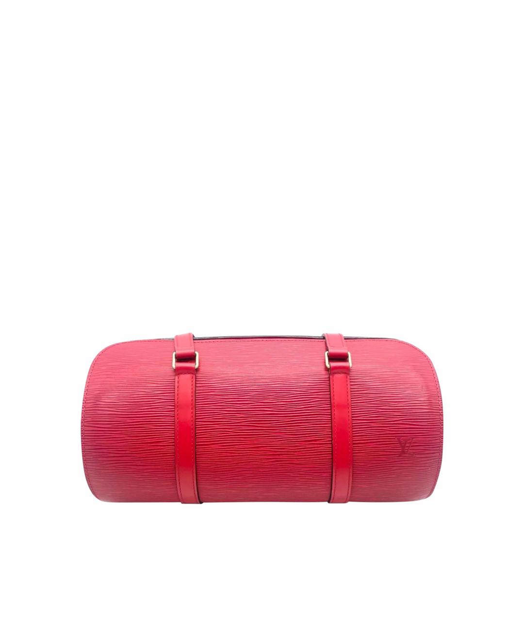 LOUIS VUITTON Красная кожаная сумка с короткими ручками, фото 1