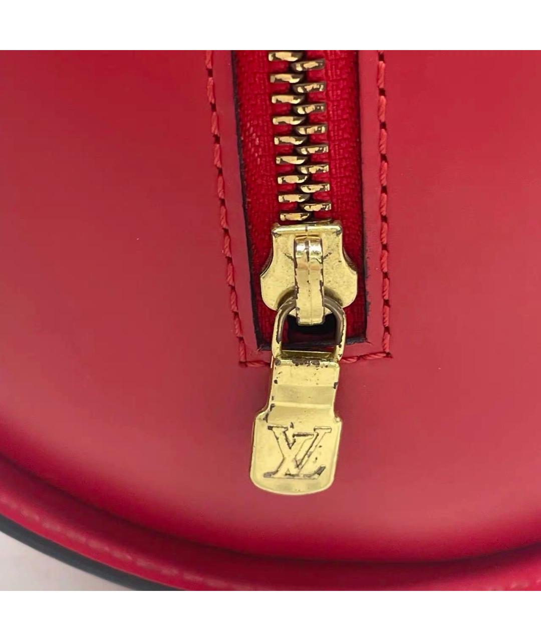 LOUIS VUITTON Красная кожаная сумка с короткими ручками, фото 8