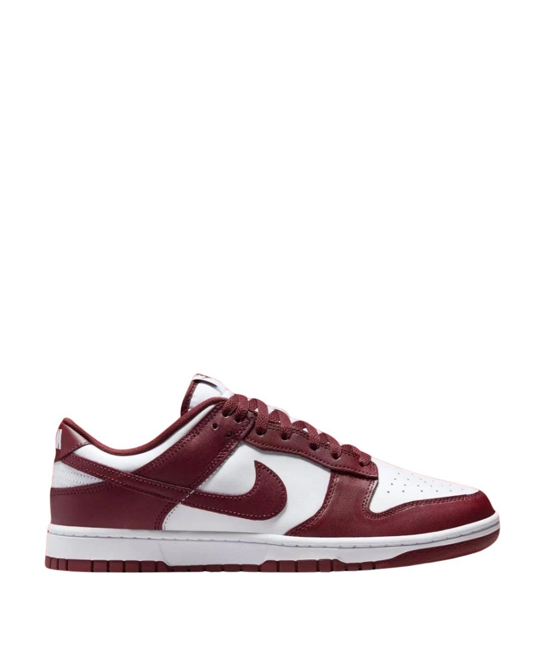 NIKE Бордовые кожаные низкие кроссовки / кеды, фото 1
