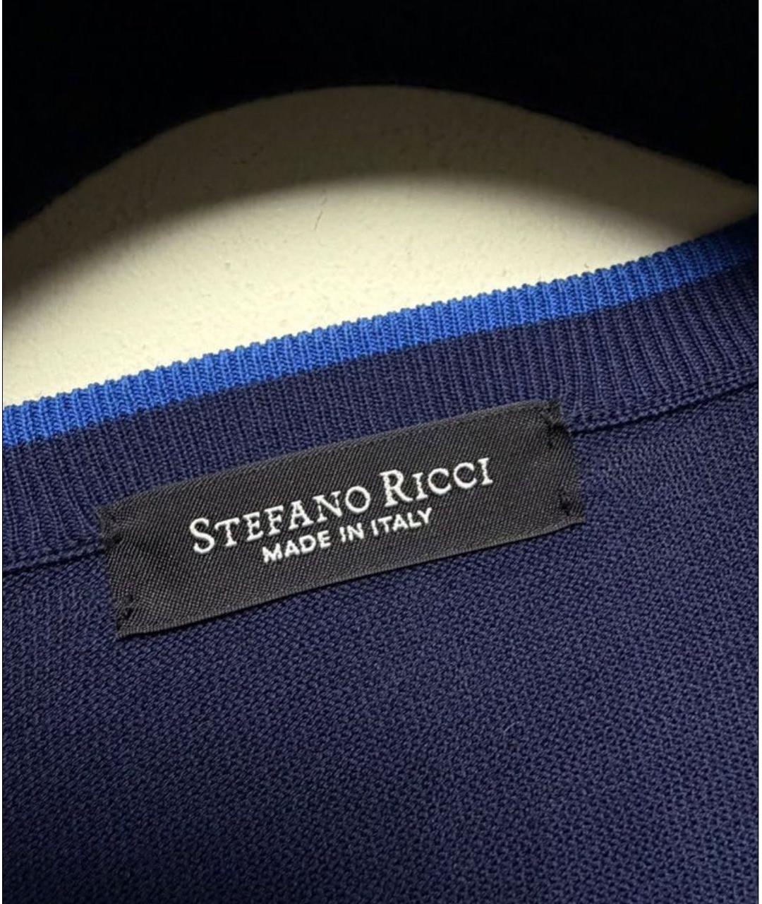 STEFANO RICCI Синий хлопковый джемпер / свитер, фото 6