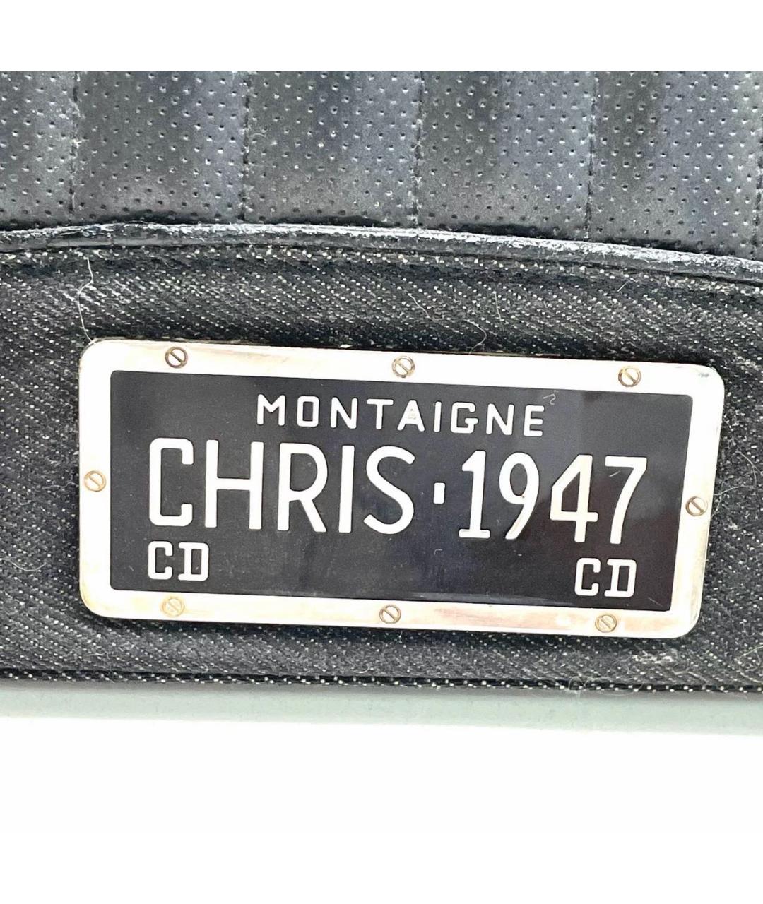 CHRISTIAN DIOR Черная кожаная сумка с короткими ручками, фото 5