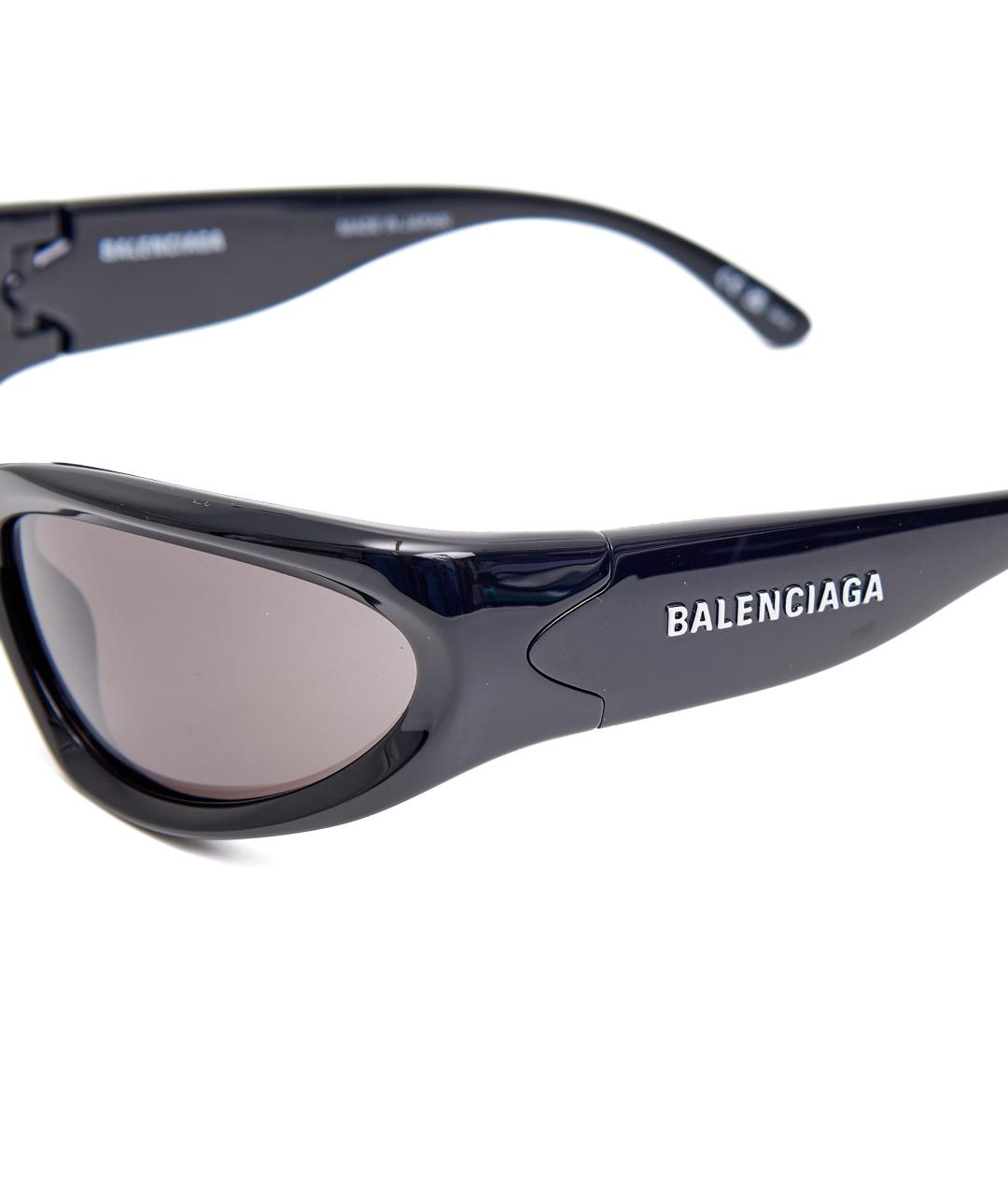 BALENCIAGA Черные пластиковые солнцезащитные очки, фото 4
