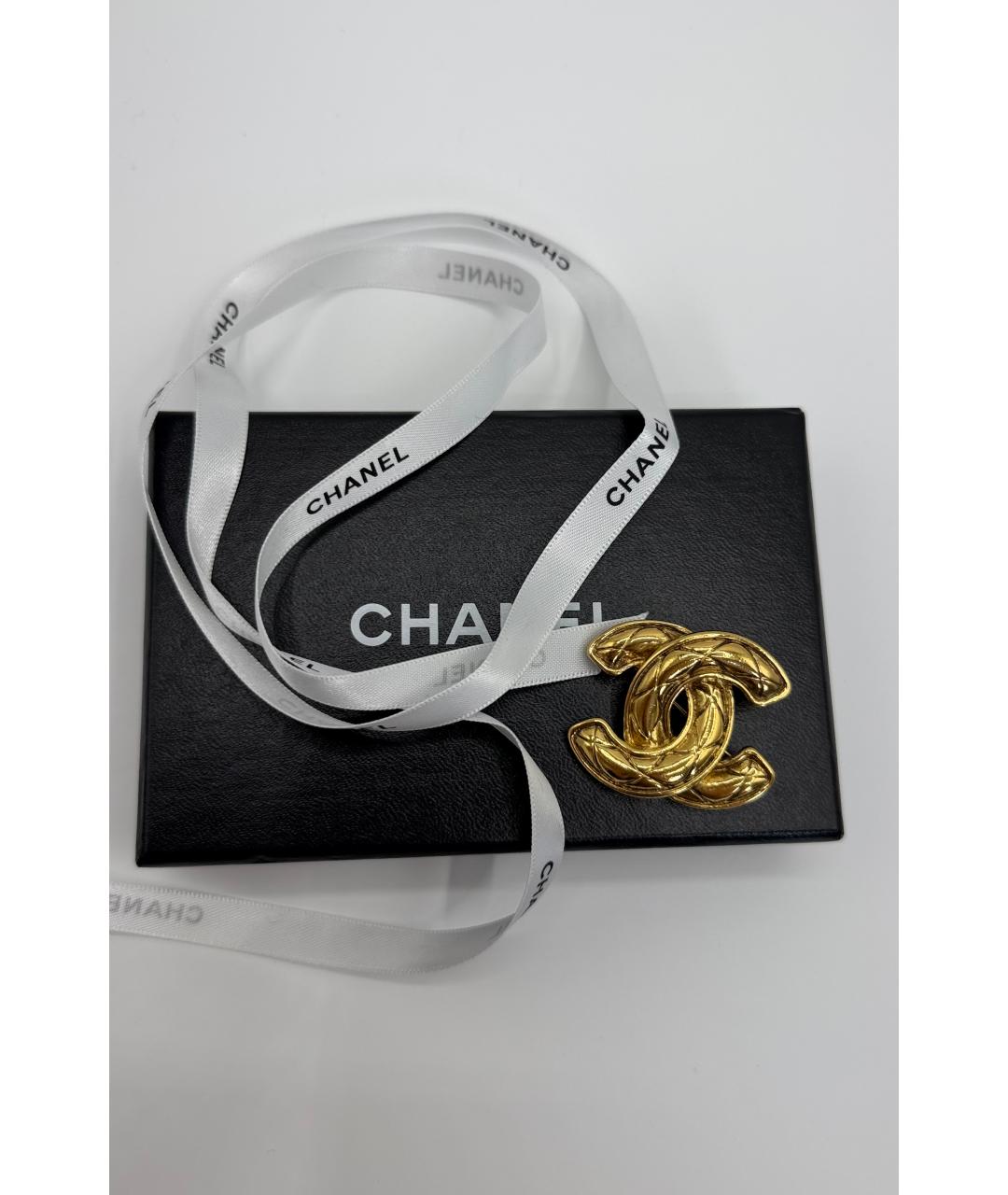 CHANEL Золотая металлическая булавка / брошь, фото 6