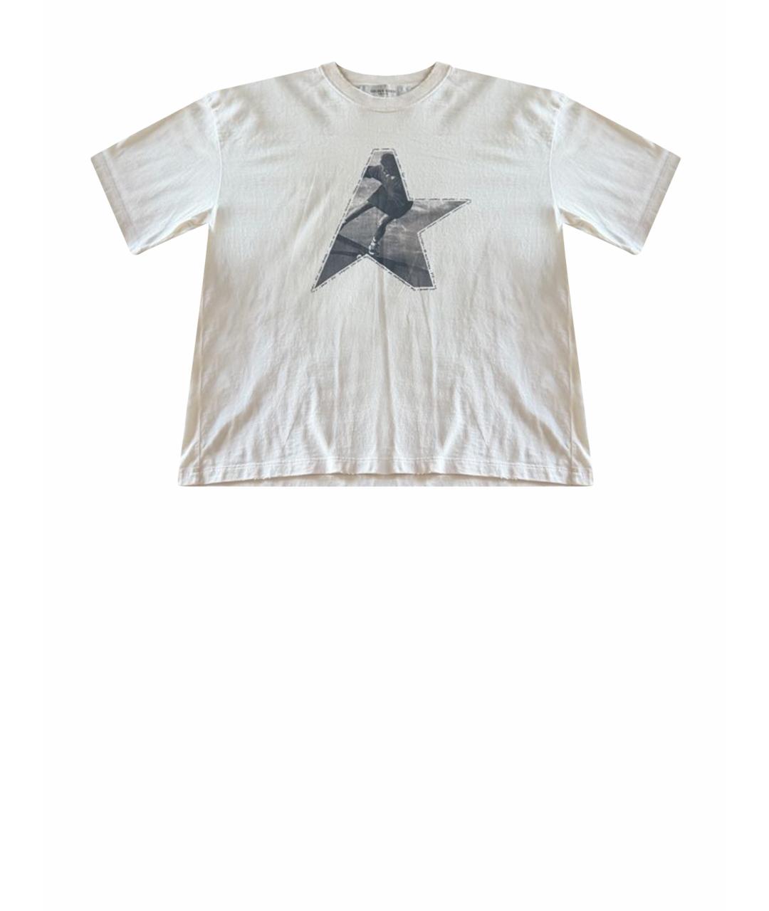 GOLDEN GOOSE Бежевая хлопковая футболка, фото 1