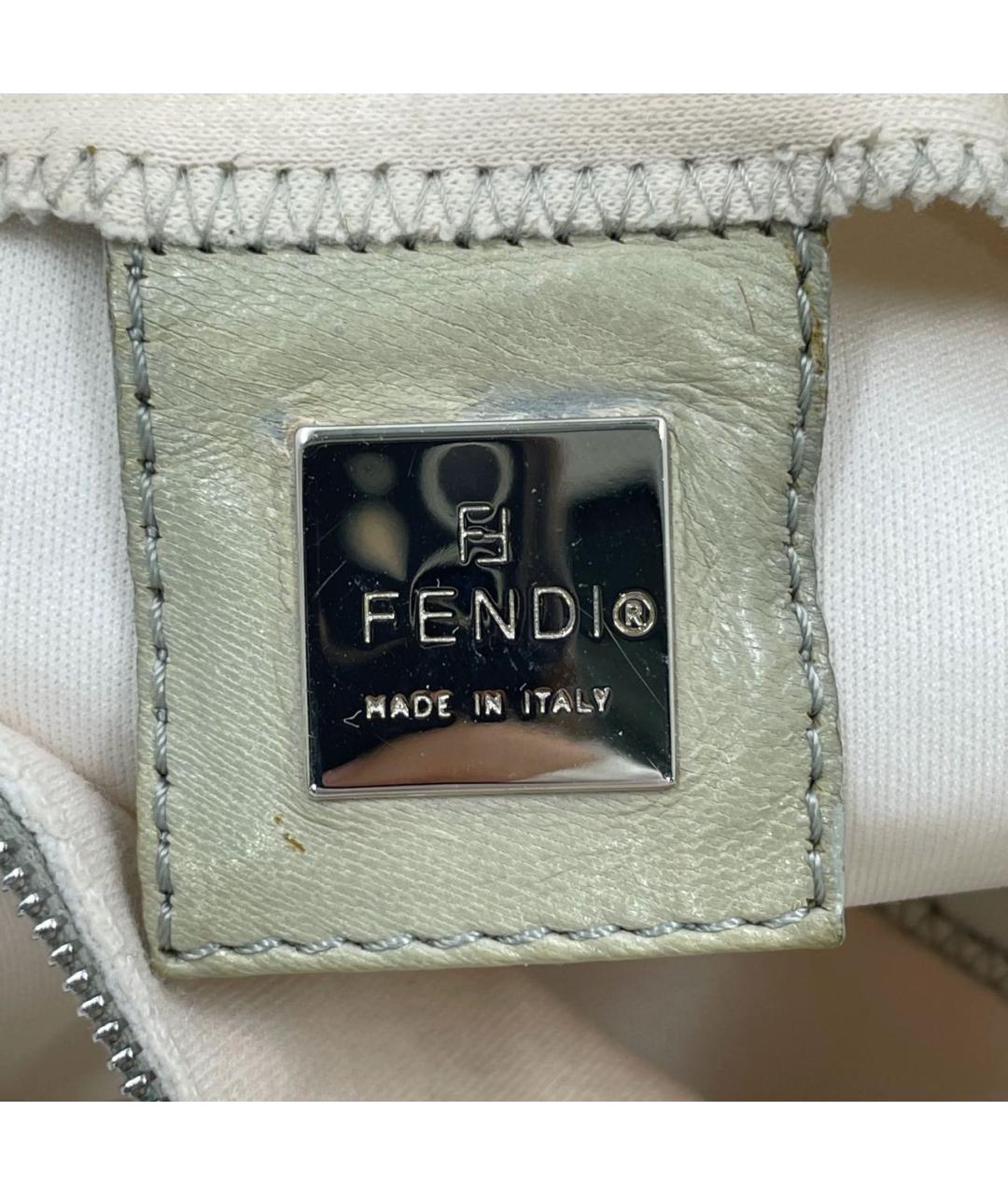 FENDI Бежевая тканевая сумка через плечо, фото 4