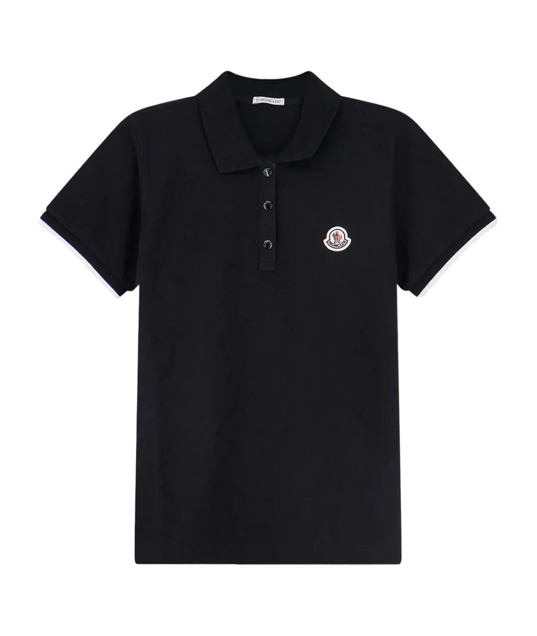 MONCLER Черная хлопковая футболка, фото 1
