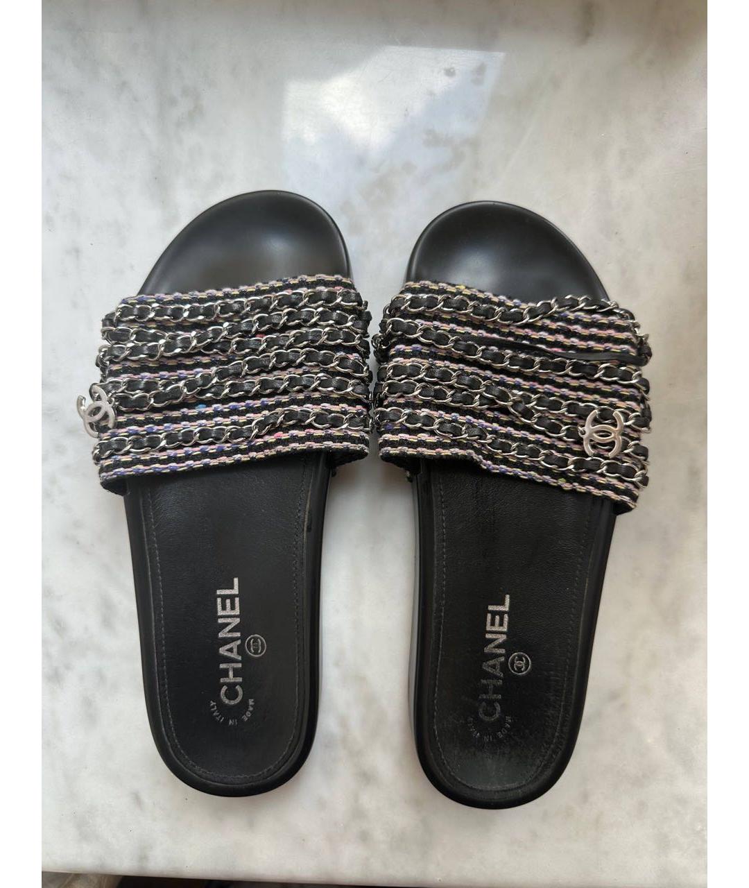 CHANEL Мульти кожаные сандалии, фото 5