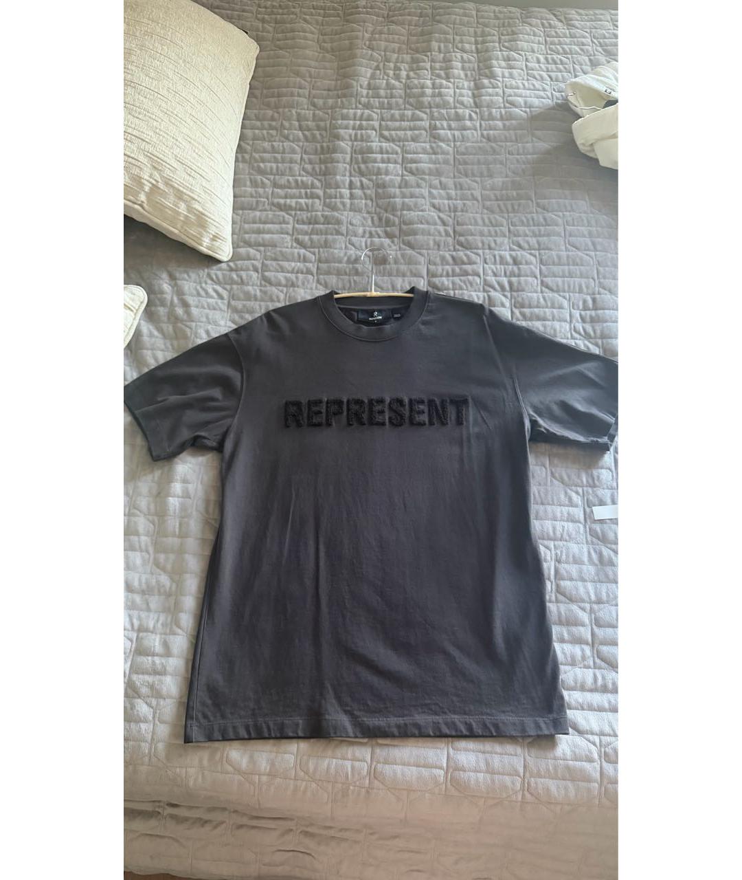 REPRESENT Коричневая хлопковая футболка, фото 5