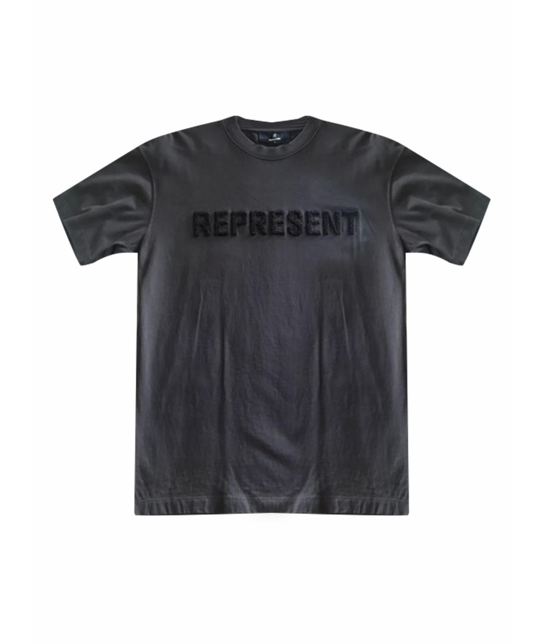 REPRESENT Коричневая хлопковая футболка, фото 1