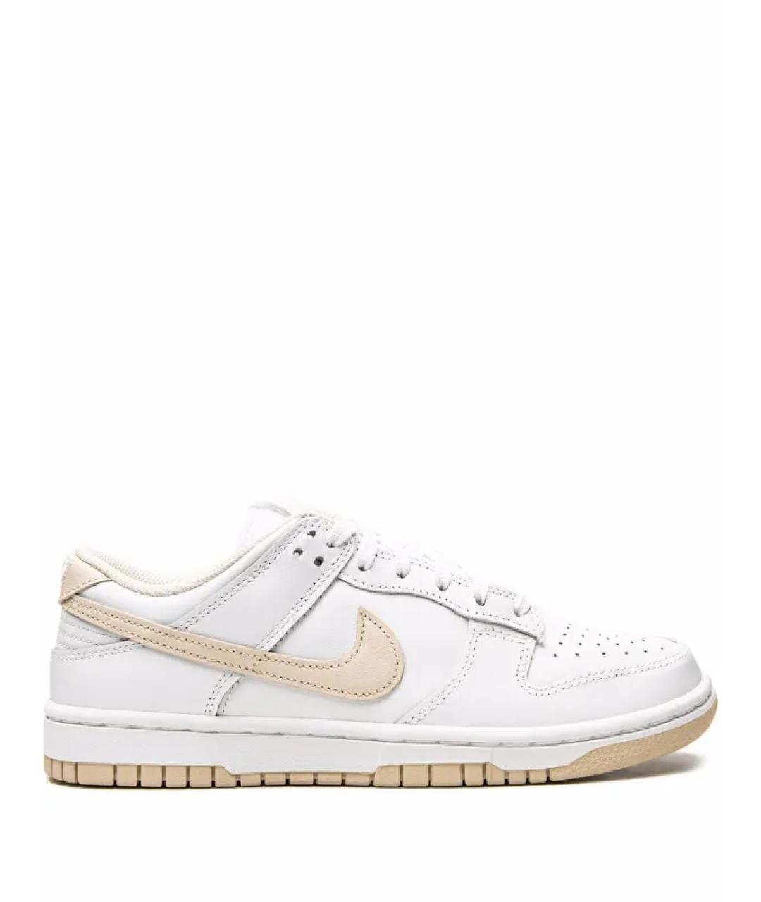 NIKE Бежевые кожаные кроссовки, фото 1