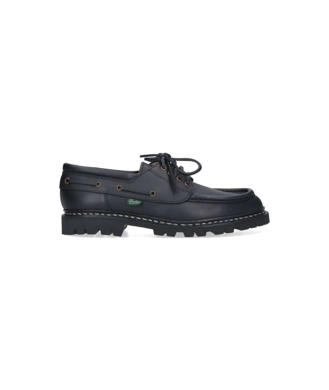 PARABOOT Черные кожаные низкие ботинки, фото 1