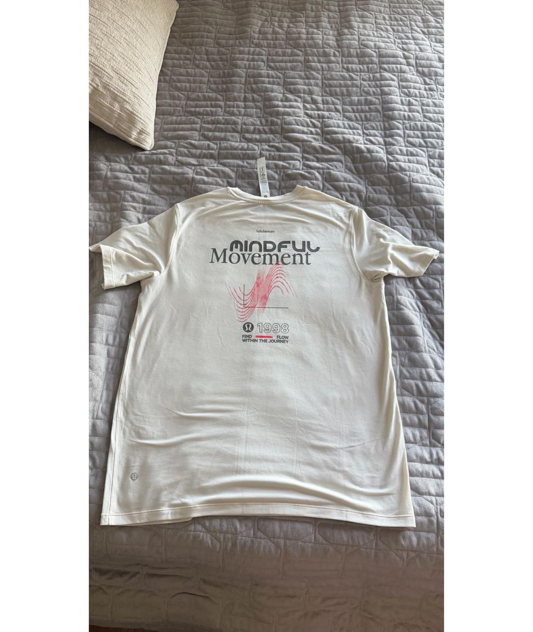 Lululemon Бежевая полиэстеровая футболка, фото 2