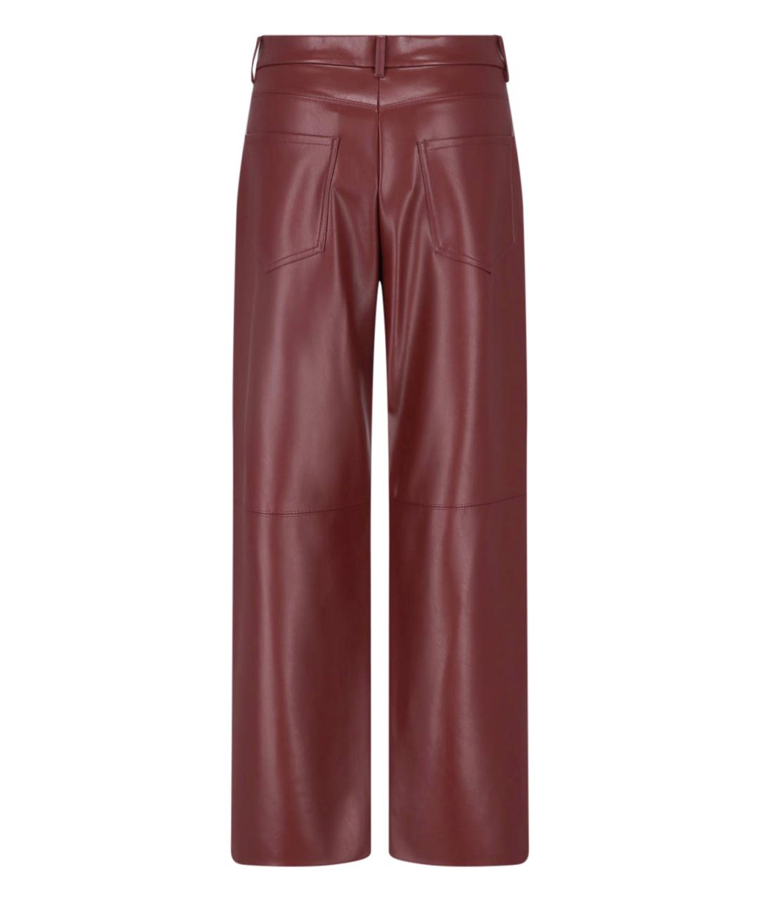 'S MAX MARA Красные полиэстеровые прямые брюки, фото 2