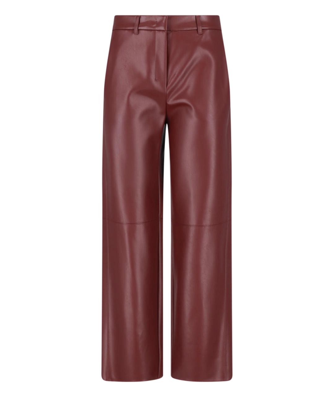 'S MAX MARA Красные полиэстеровые прямые брюки, фото 1