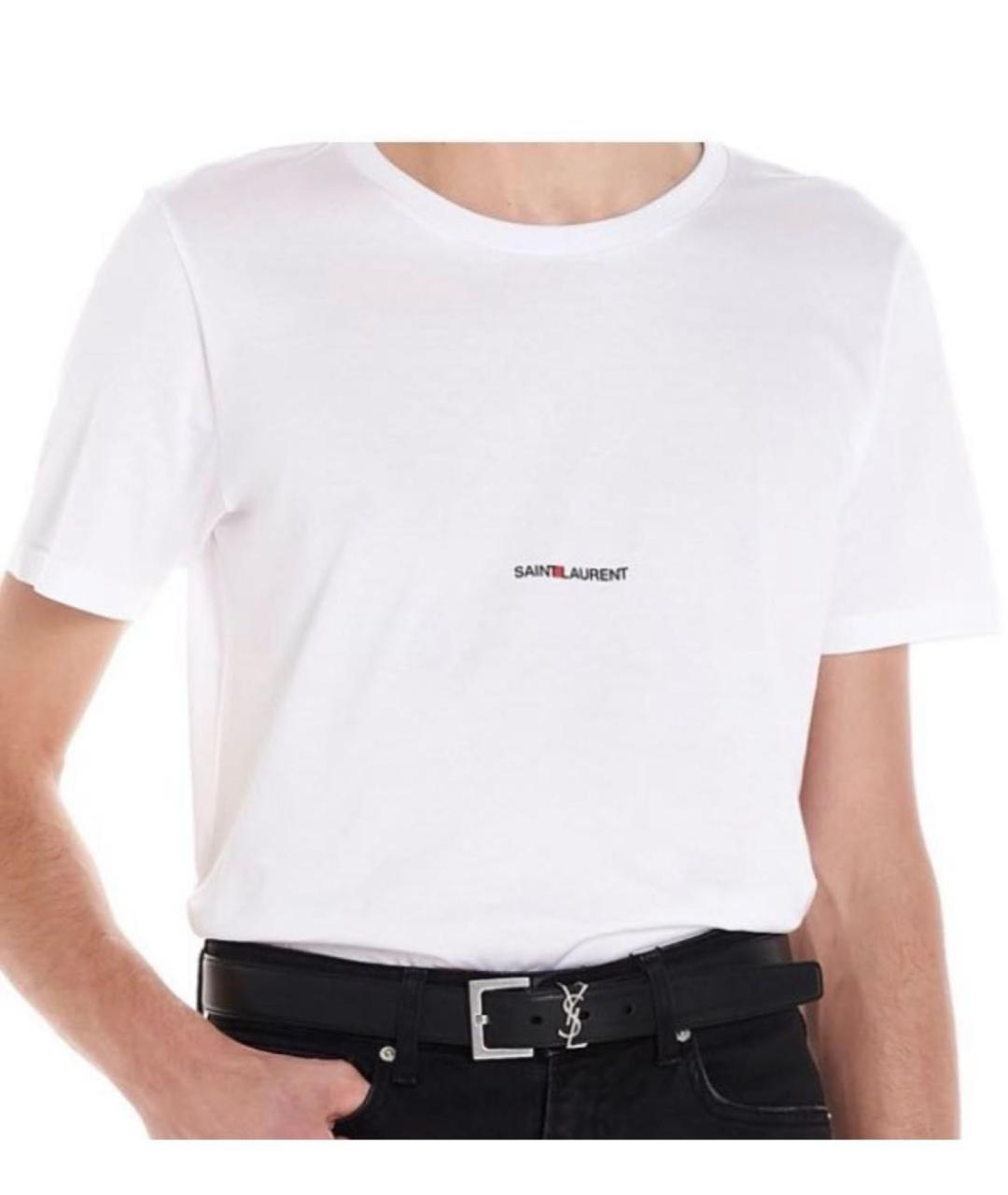 SAINT LAURENT Белая хлопковая футболка, фото 7