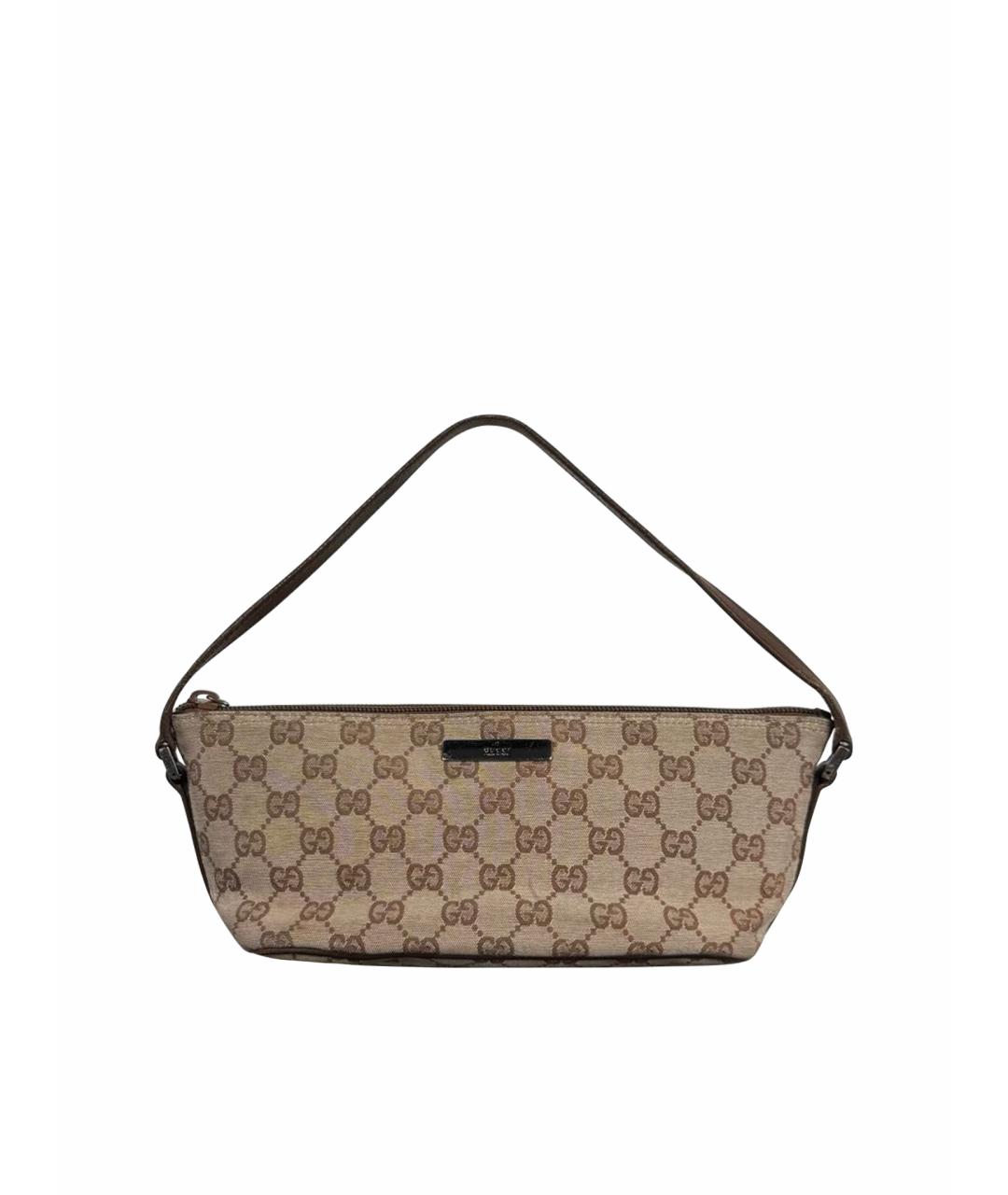 GUCCI Бежевая канва сумка с короткими ручками, фото 1