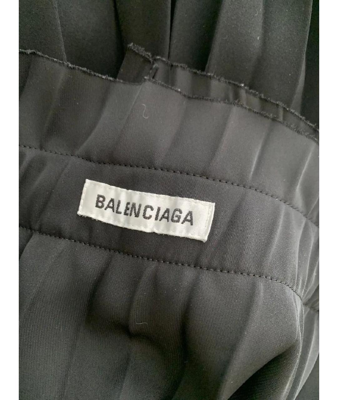 BALENCIAGA Черная полиэстеровая юбка миди, фото 5