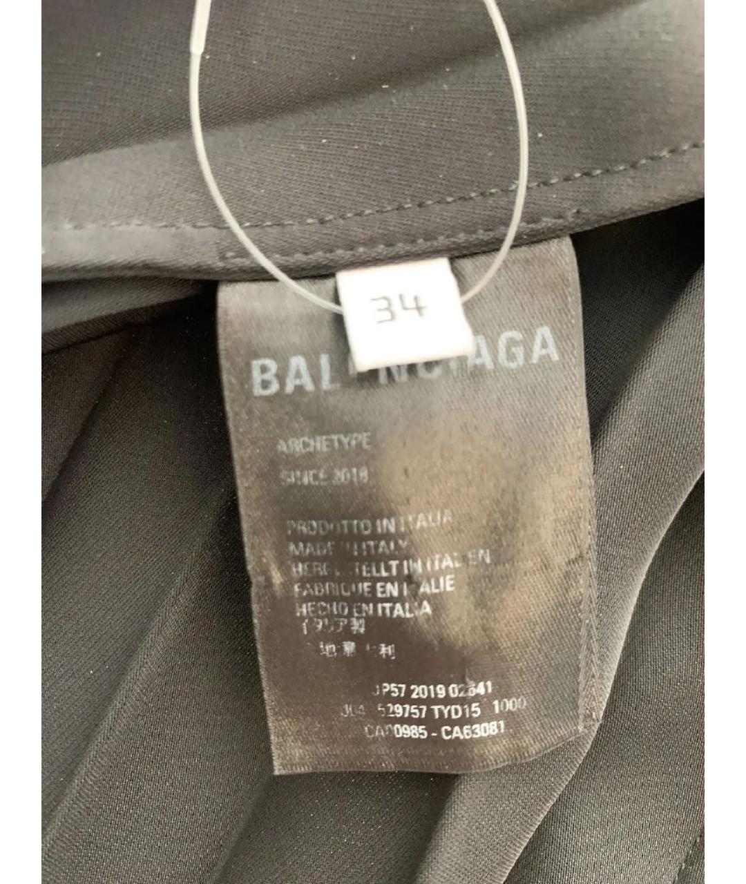 BALENCIAGA Черная полиэстеровая юбка миди, фото 6