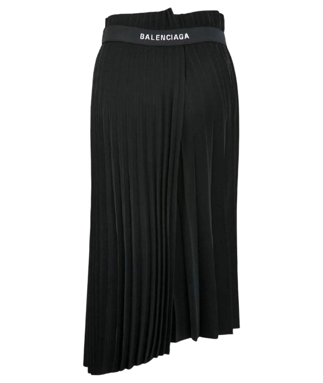 BALENCIAGA Черная полиэстеровая юбка миди, фото 1