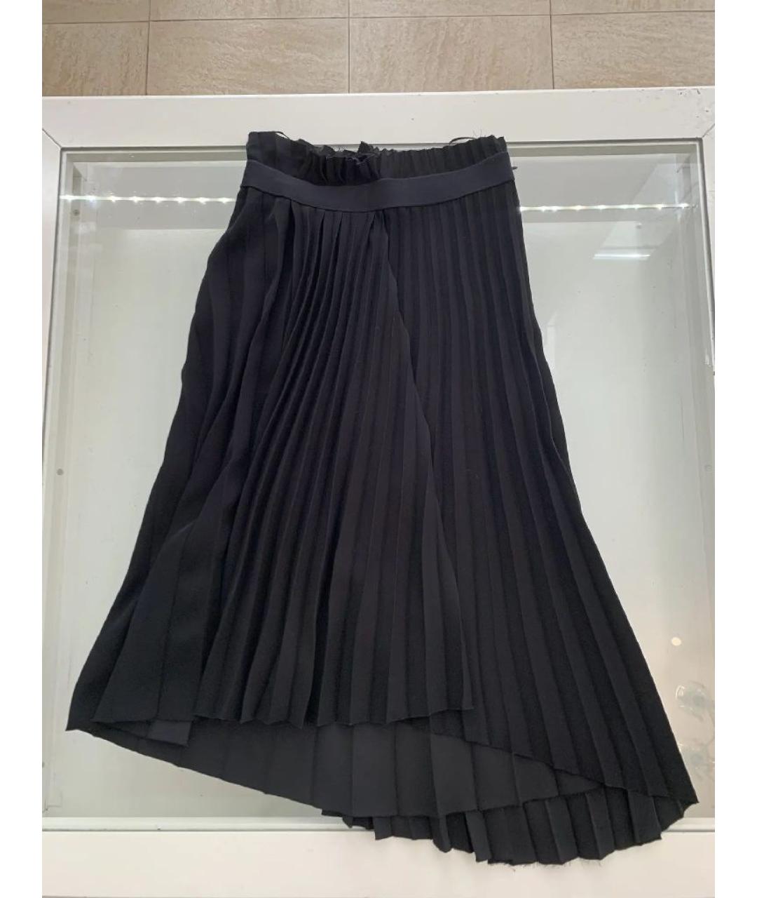BALENCIAGA Черная полиэстеровая юбка миди, фото 3