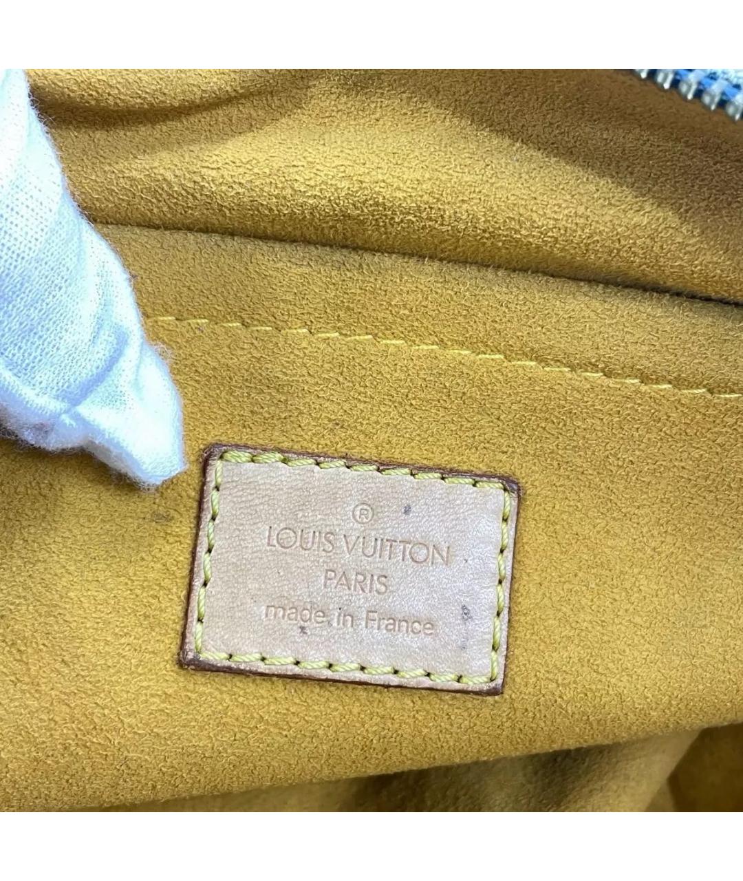 LOUIS VUITTON Синяя деним дорожная/спортивная сумка, фото 4