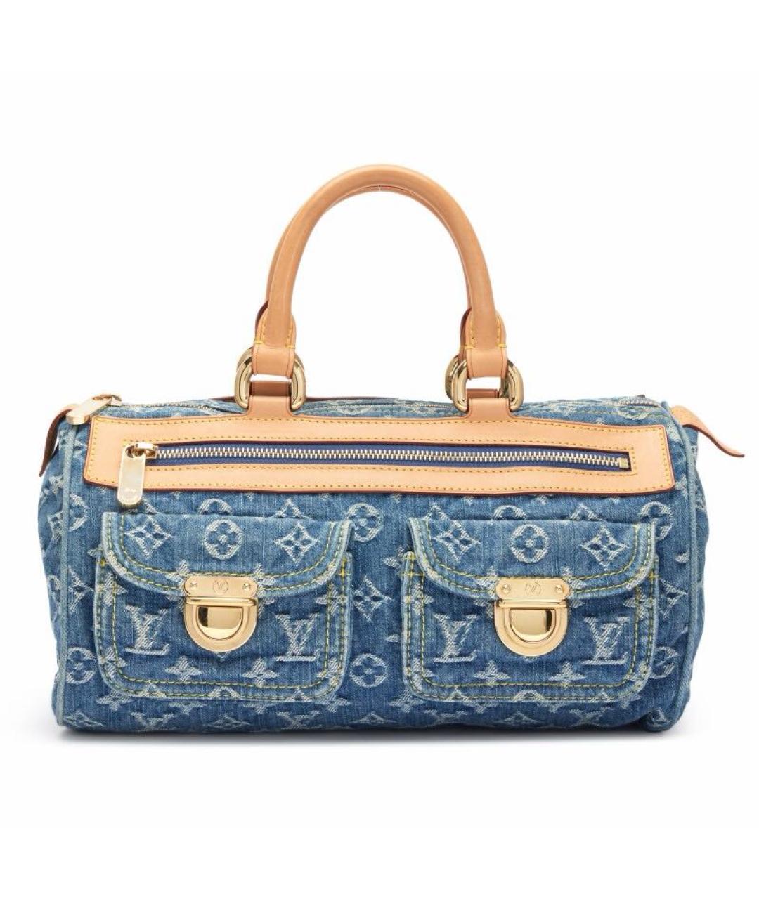 LOUIS VUITTON Синяя деним дорожная/спортивная сумка, фото 9