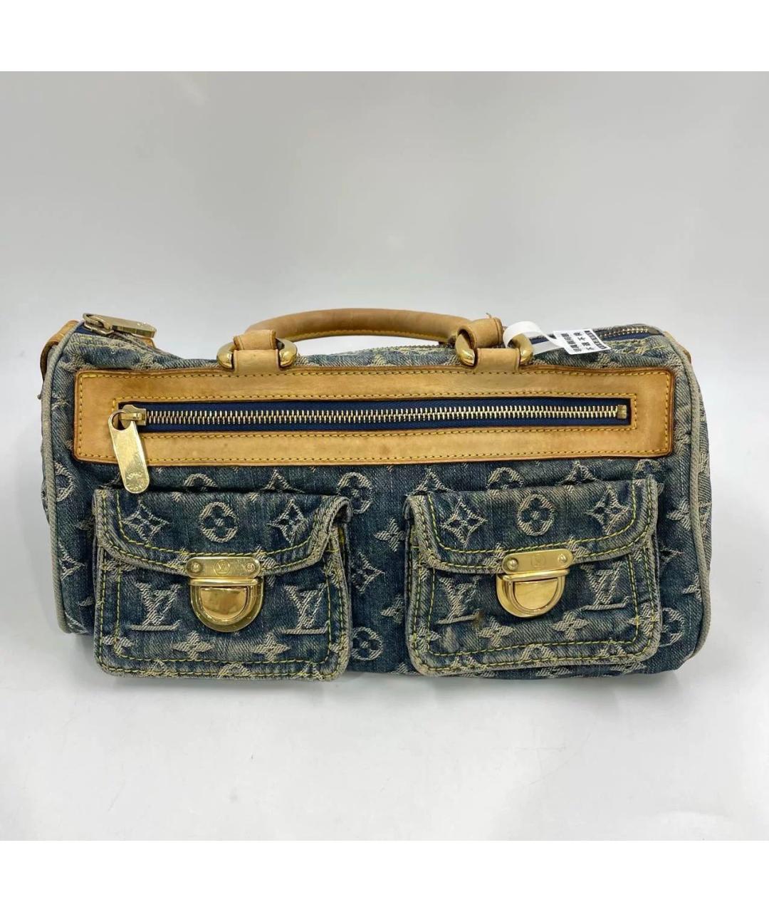 LOUIS VUITTON Синяя деним дорожная/спортивная сумка, фото 2