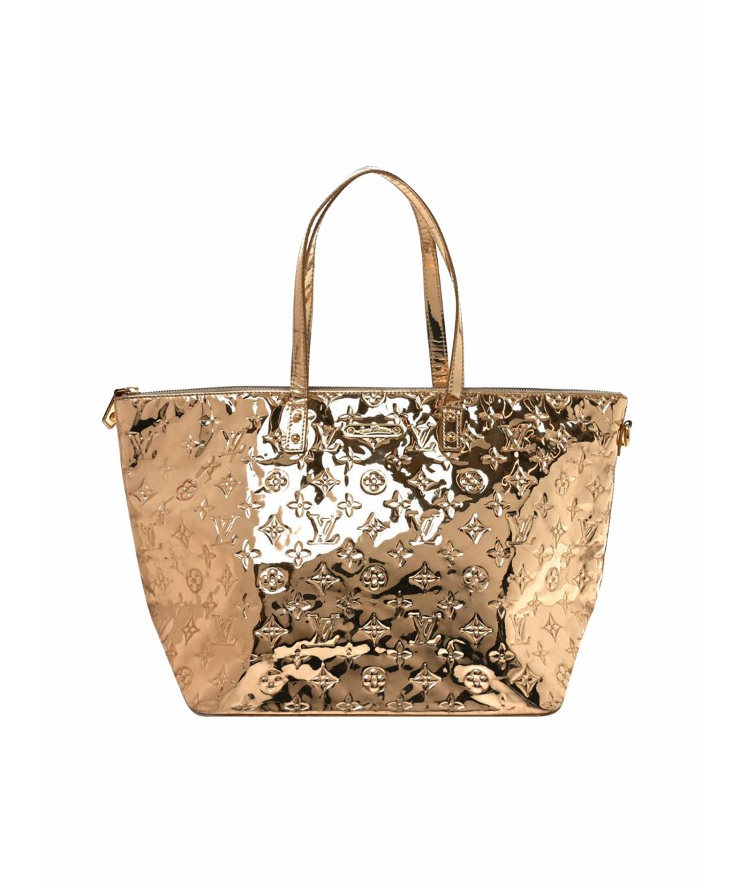 LOUIS VUITTON Золотая кожаная сумка тоут, фото 1