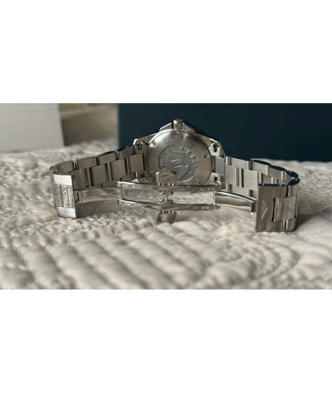 LONGINES Антрацитовые металлические часы, фото 2