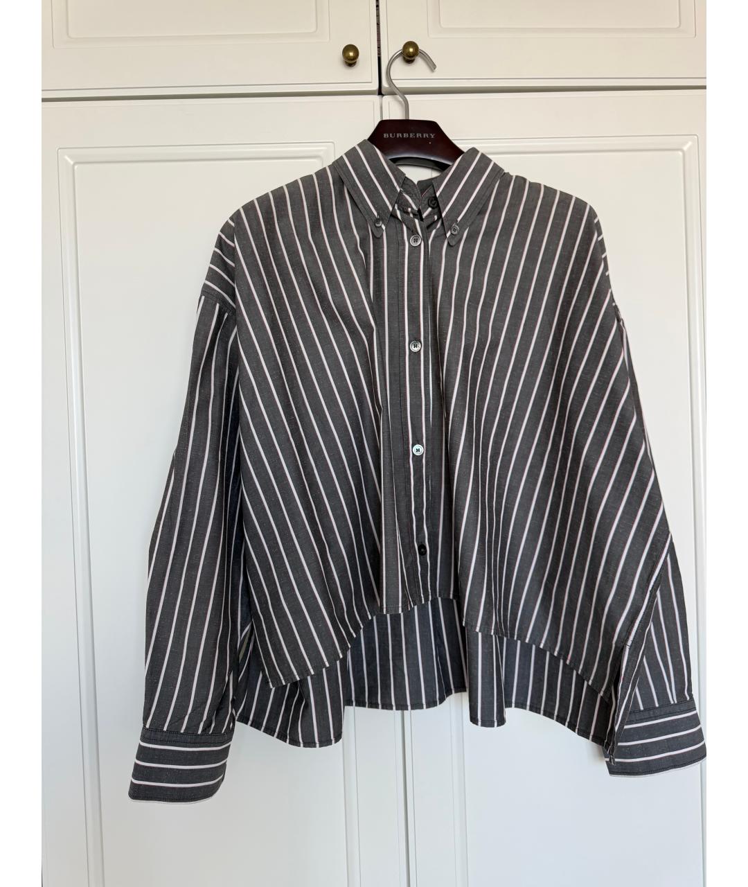 ISABEL MARANT Серая шелковая рубашка, фото 4