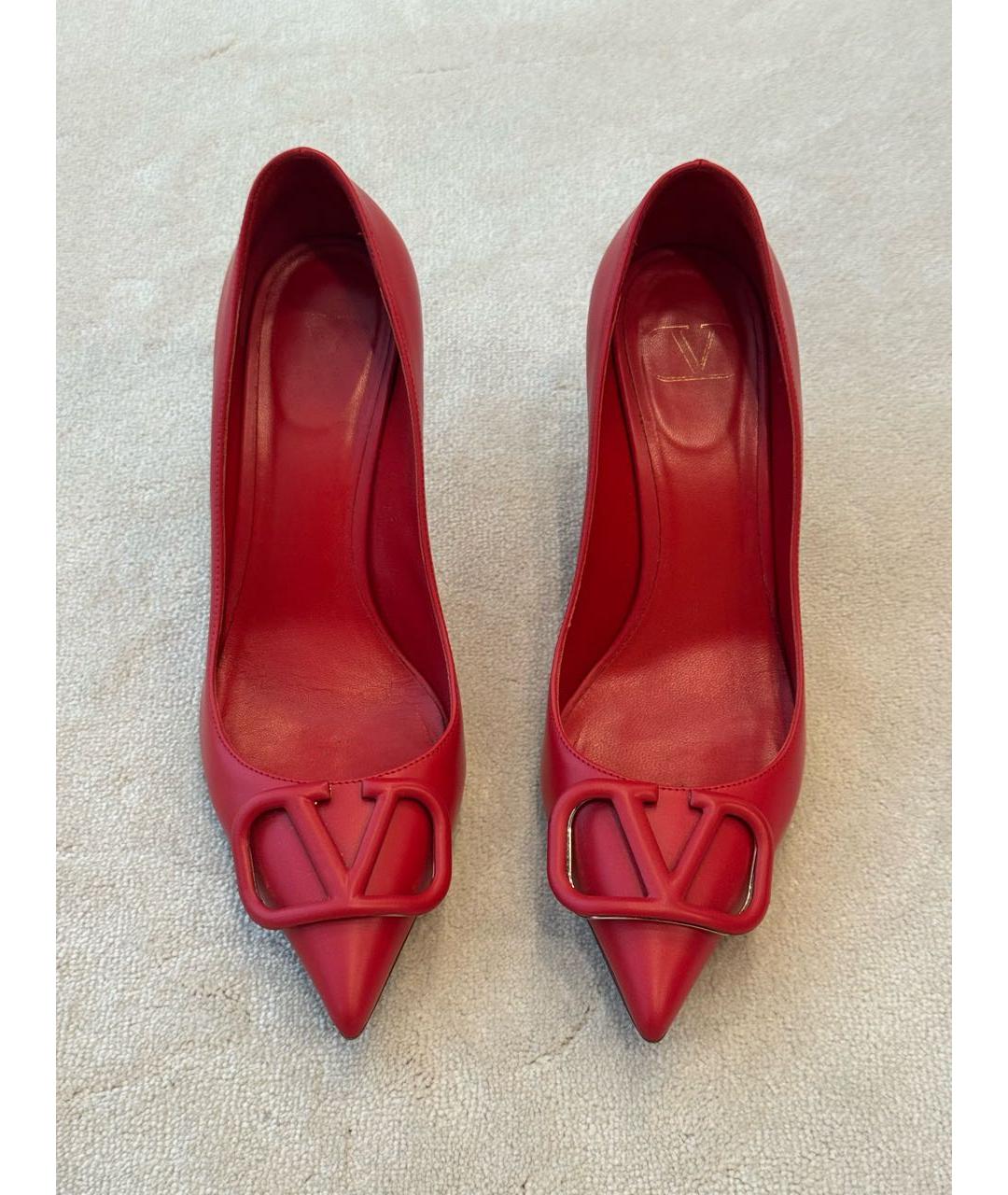 VALENTINO Красные кожаные туфли, фото 2