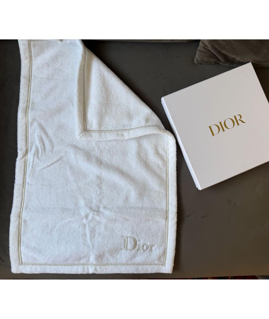 CHRISTIAN DIOR Белое хлопковое полотенце, фото 4