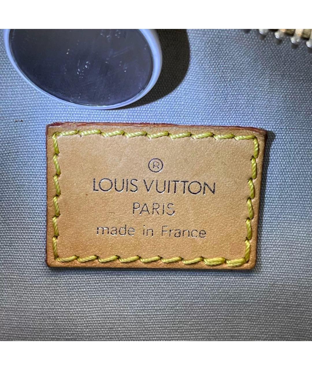 LOUIS VUITTON Серебряная кожаная сумка с короткими ручками, фото 4