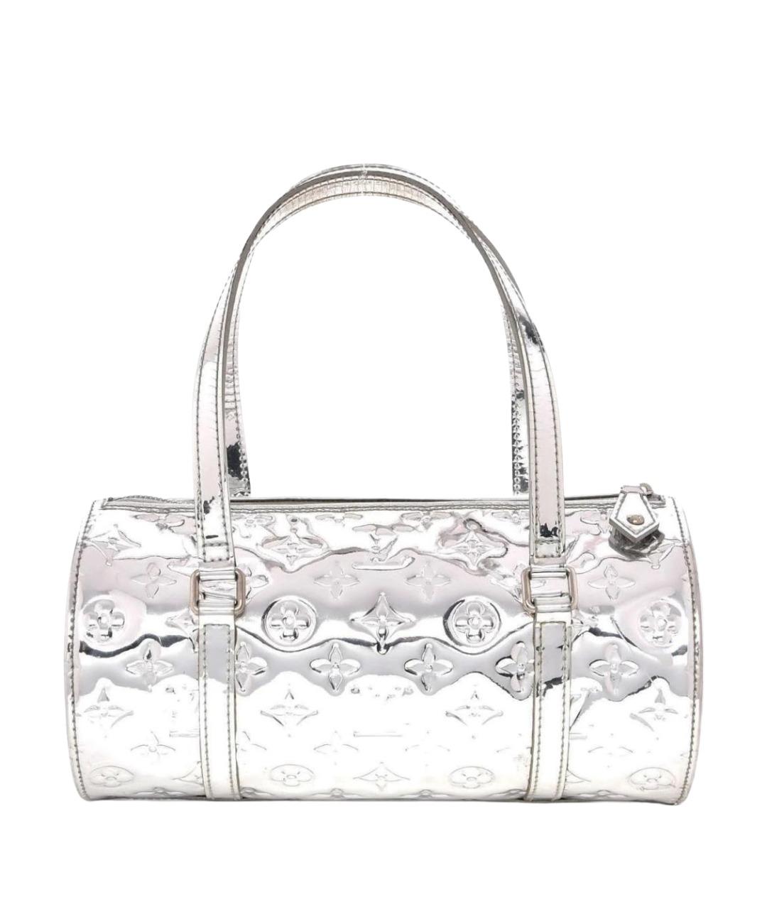 LOUIS VUITTON Серебряная кожаная сумка с короткими ручками, фото 1