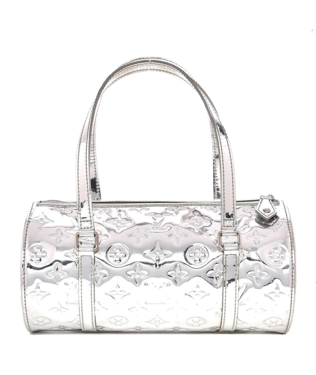 LOUIS VUITTON Серебряная кожаная сумка с короткими ручками, фото 9
