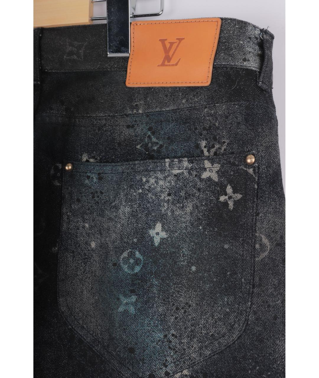 LOUIS VUITTON Темно-синие хлопковые прямые джинсы, фото 5