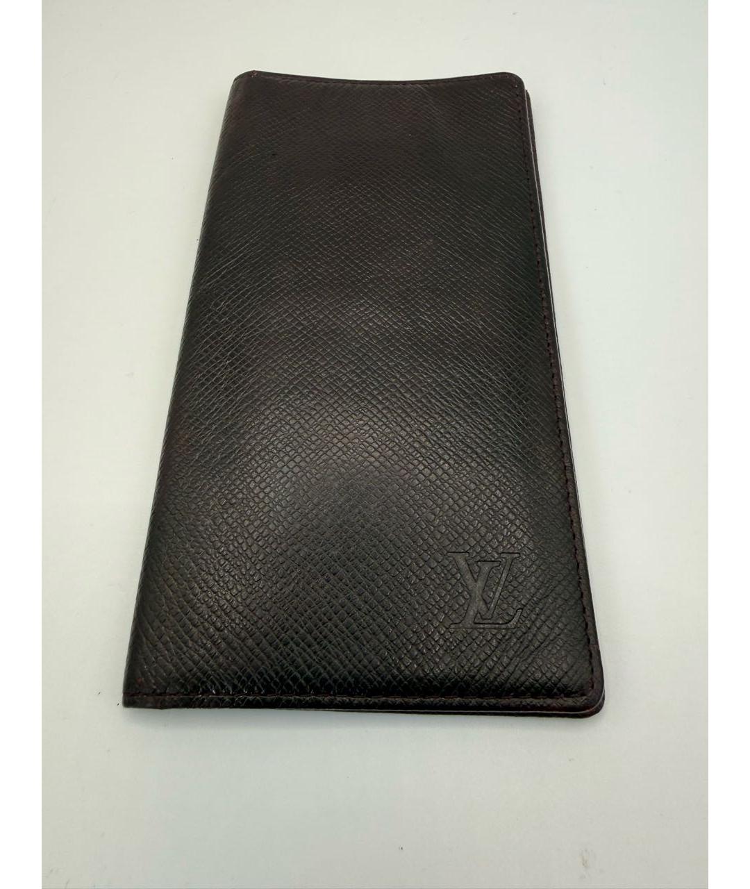 LOUIS VUITTON Бордовый кожаный кошелек, фото 2