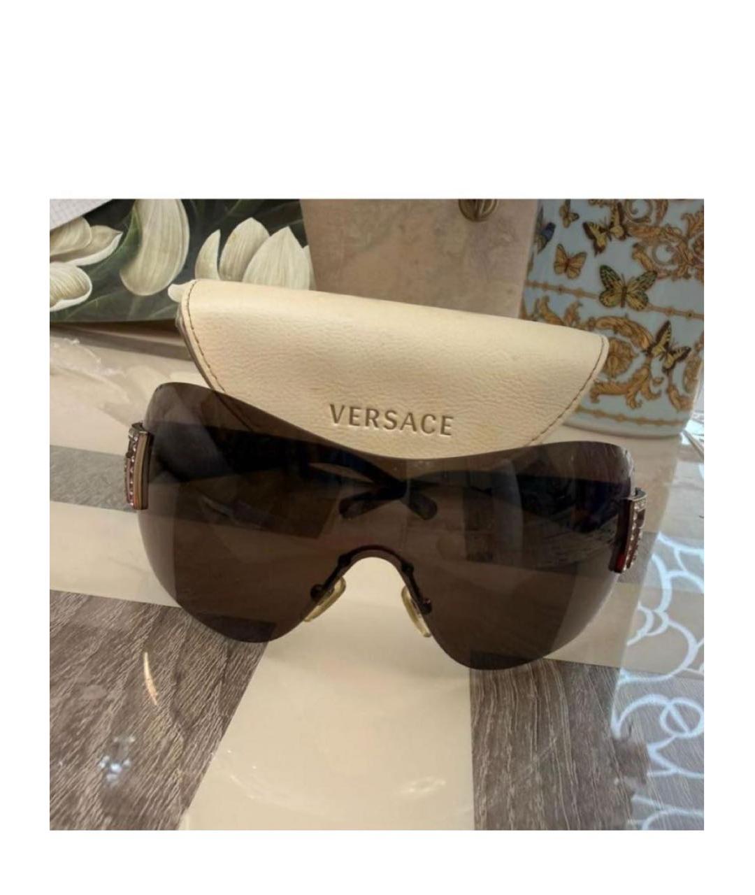 VERSACE Коричневые солнцезащитные очки, фото 4