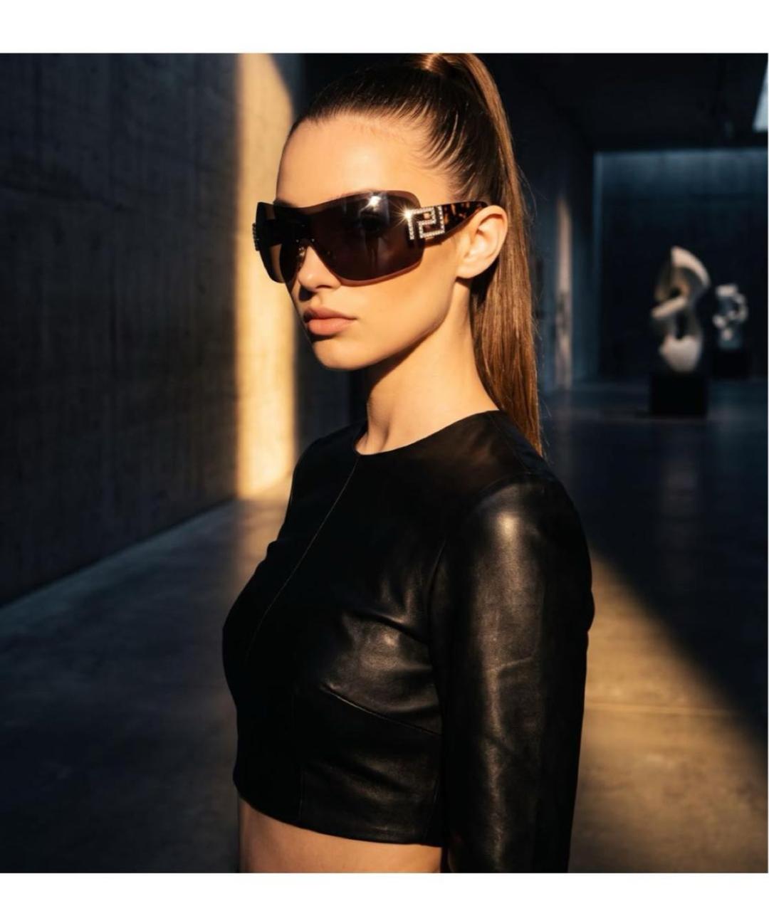 VERSACE Коричневые солнцезащитные очки, фото 6
