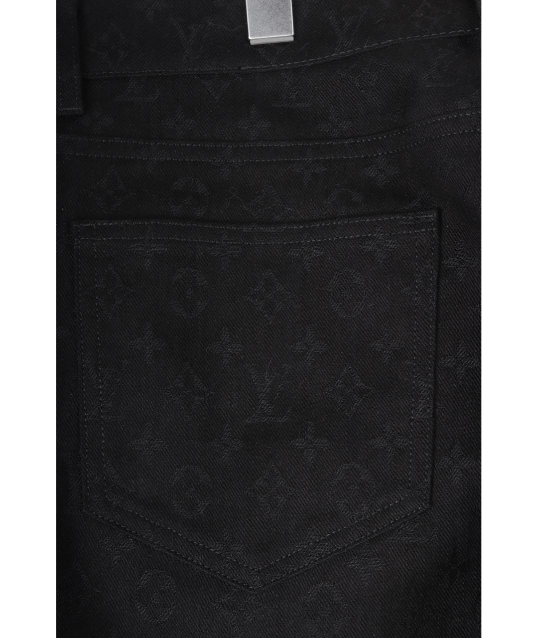 LOUIS VUITTON Черные хлопковые джинсы скинни, фото 3