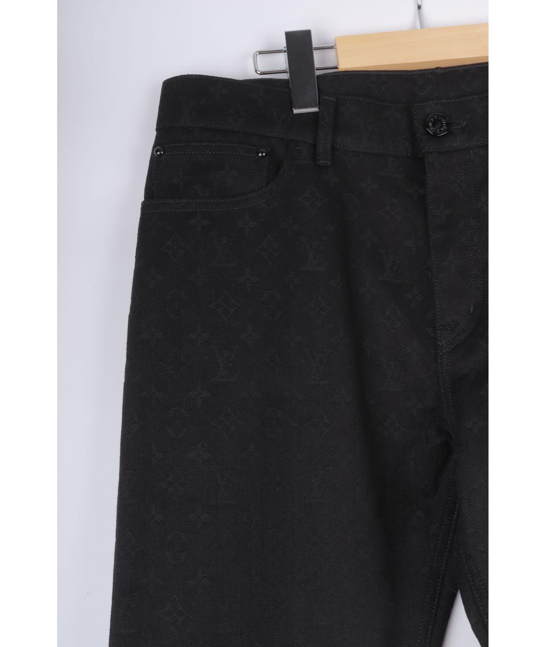 LOUIS VUITTON Черные хлопковые джинсы скинни, фото 4