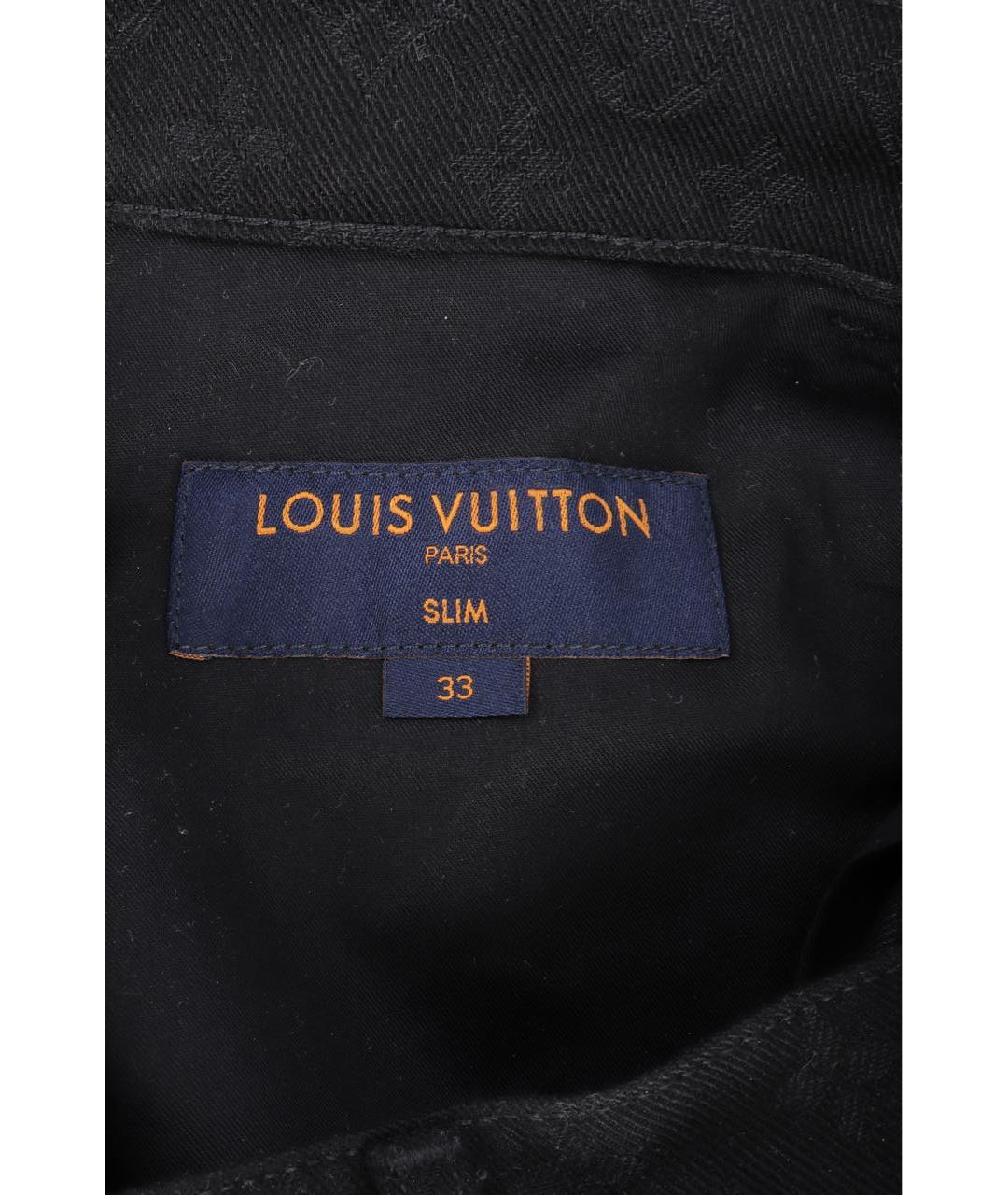 LOUIS VUITTON Черные хлопковые джинсы скинни, фото 5
