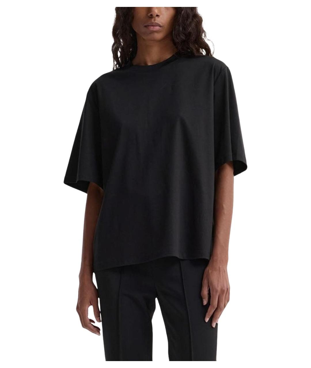 ROHE Черные хлопковые прямые брюки, фото 1