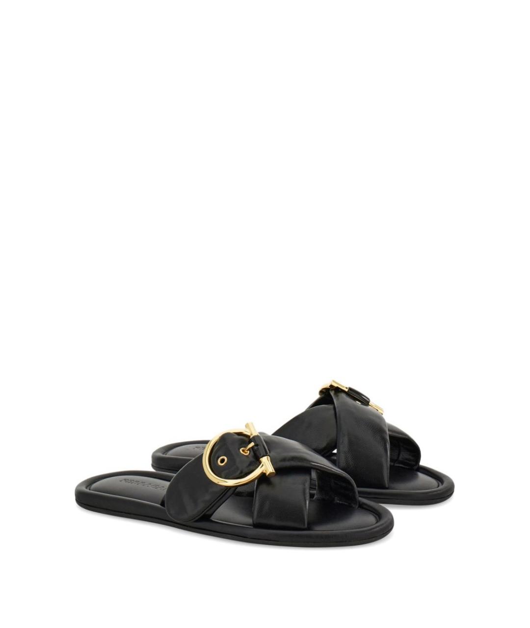 FERRAGAMO Черные сандалии, фото 2