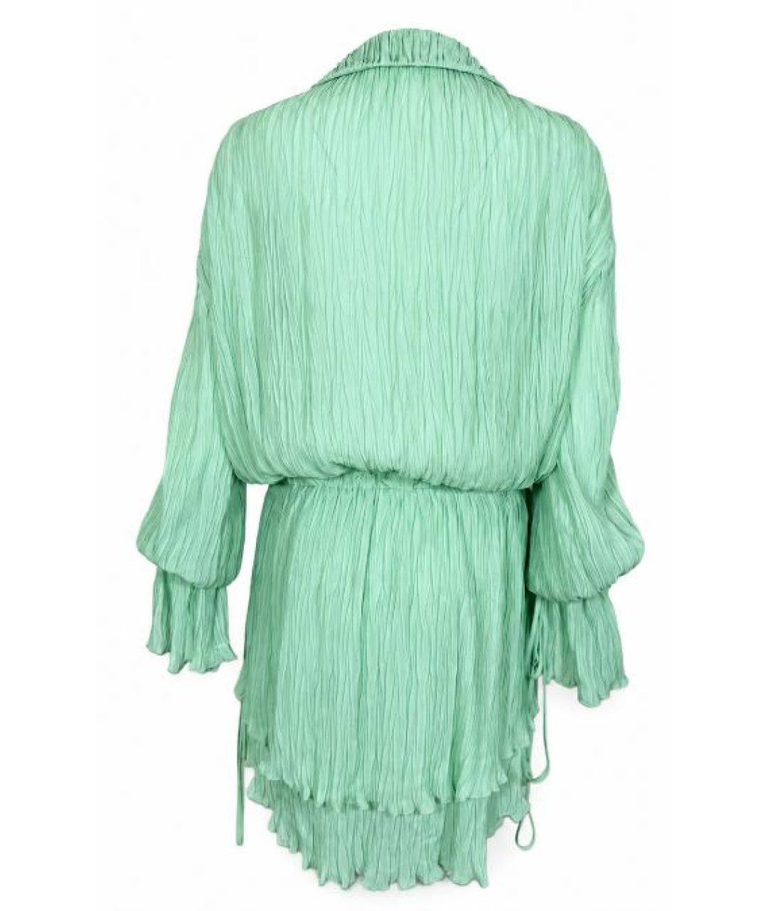 BLUMARINE Зеленое вискозное коктейльное платье, фото 2