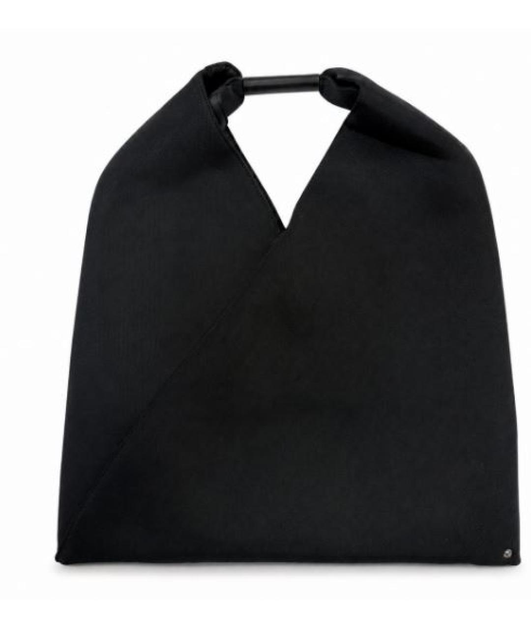 MM6 MAISON MARGIELA Черная тканевая сумка тоут, фото 1