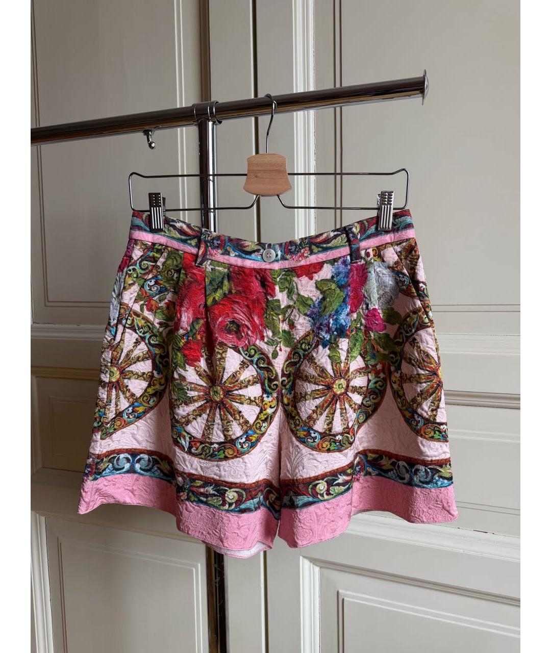 DOLCE&GABBANA Мульти вискозные шорты, фото 5